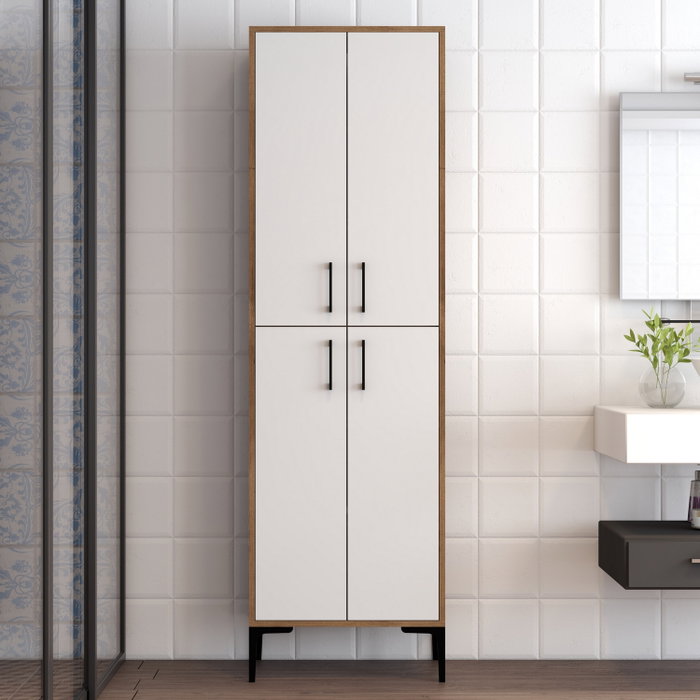 Hanah Home Berlin A Armario Multiusos Nogal y Blanco